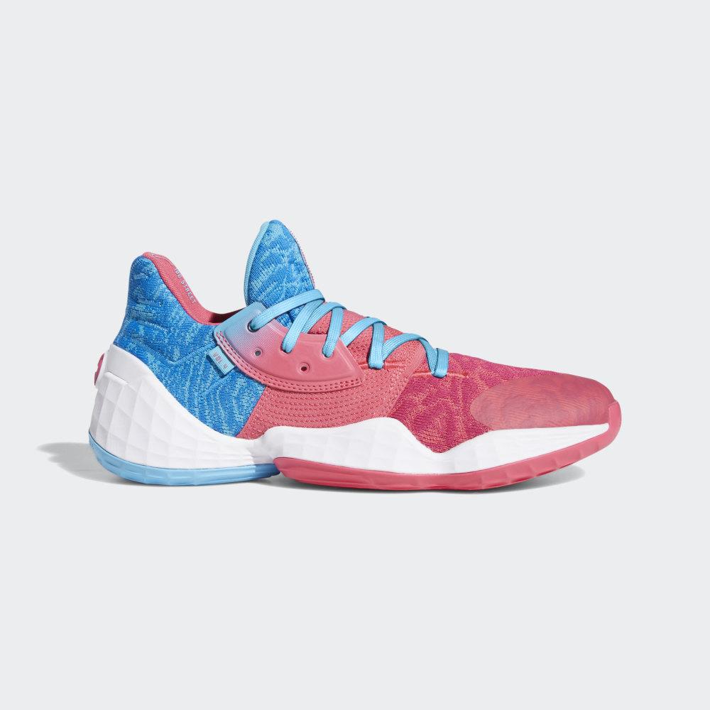 Adidas Men's Harden Vol. 4 Basketball Shoes Light Blue/Pink/White Ireland EF0998